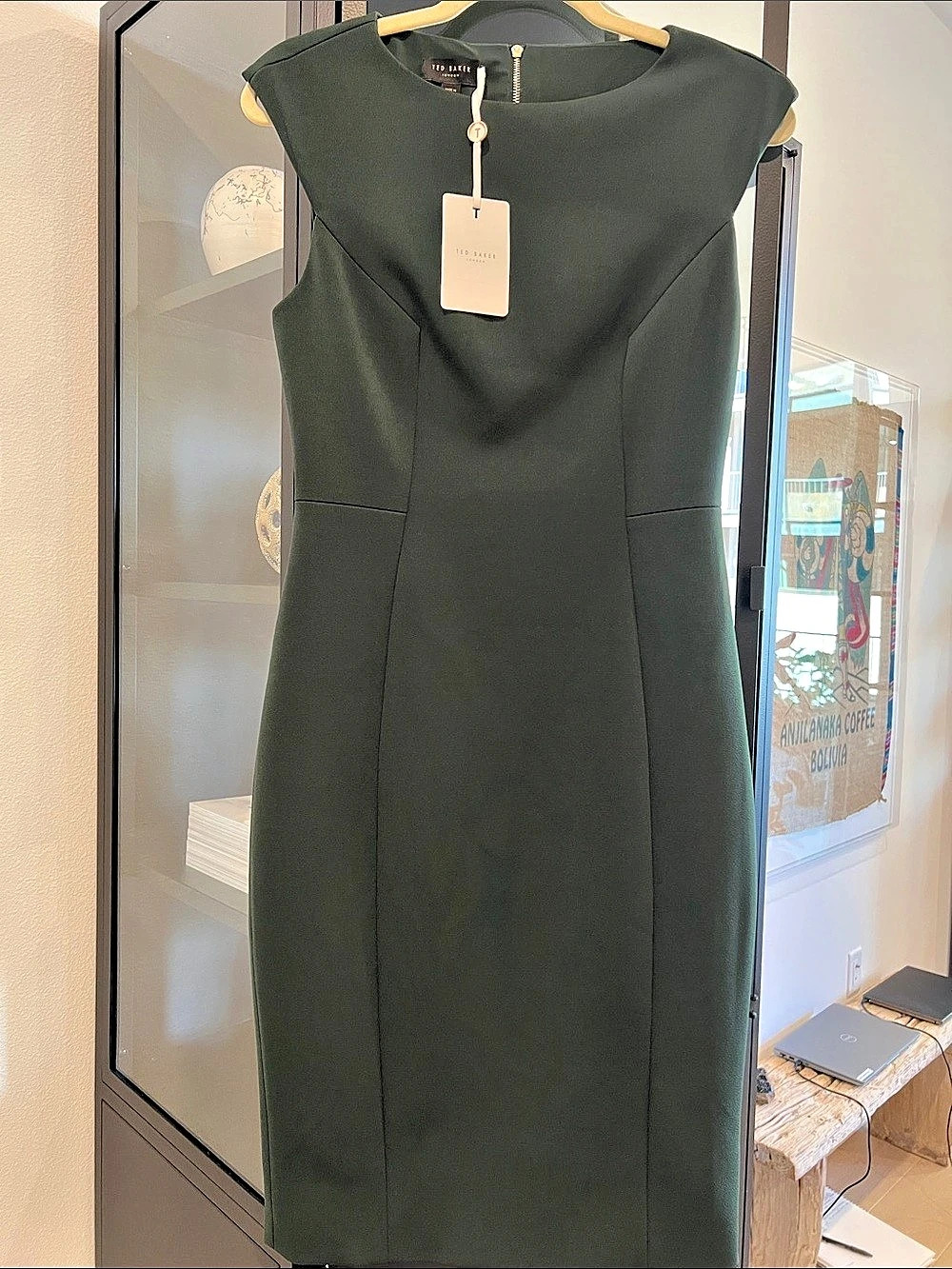 Ted Baker Dawson Midi Dress in Green UK Size 1 (US size 4) NWT